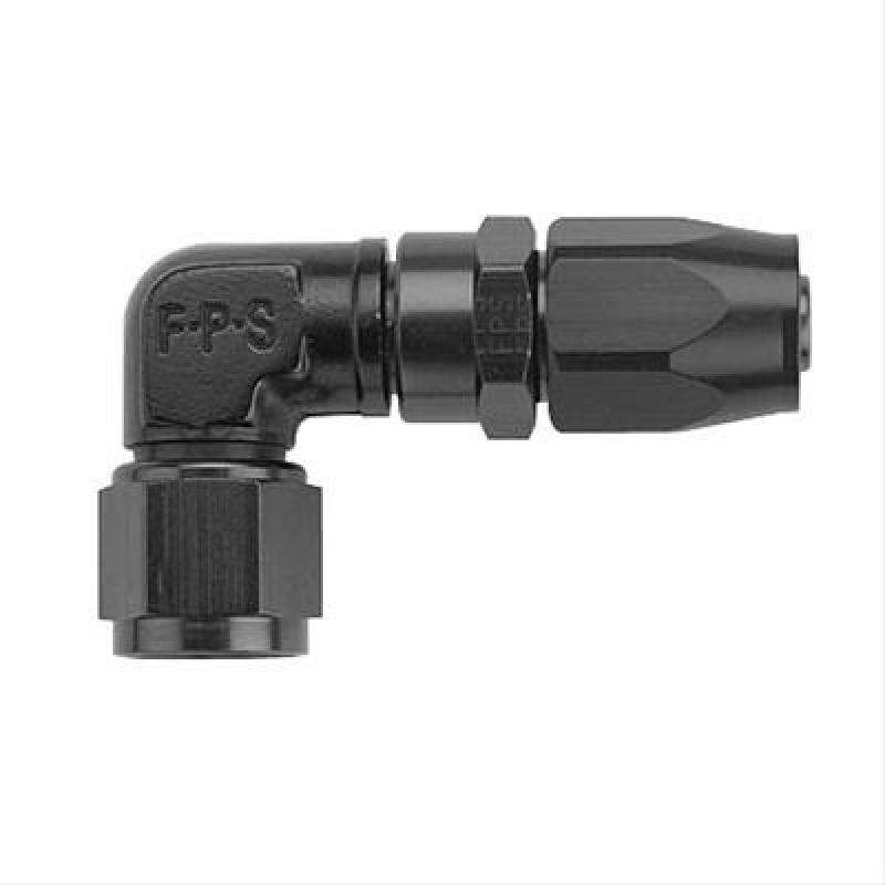 #6 x 90 Low Profile Forged Hose End Black