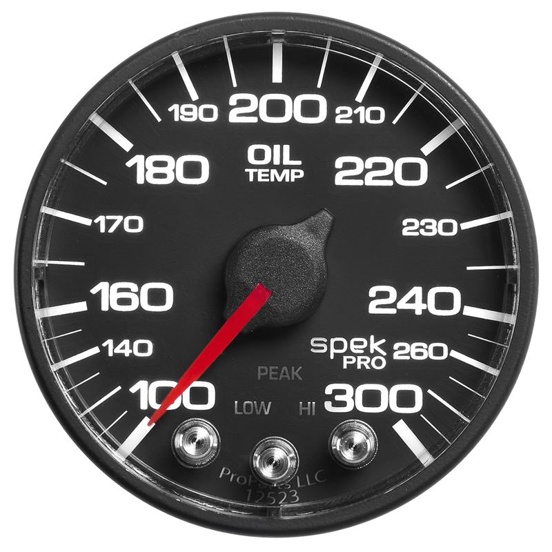 Spek-Pro 2-1/16 Oil Temp Gauge w/Peak Memory