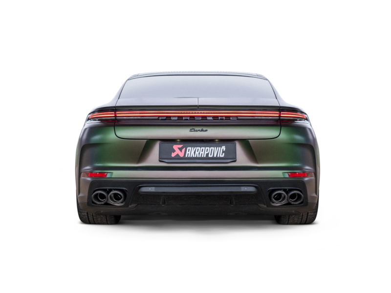 Akrapovic 2024+ Porsche Panamera Slip-On Line (Titanium) w/ Carbon Tips: Requires V6 or V8 fit kit