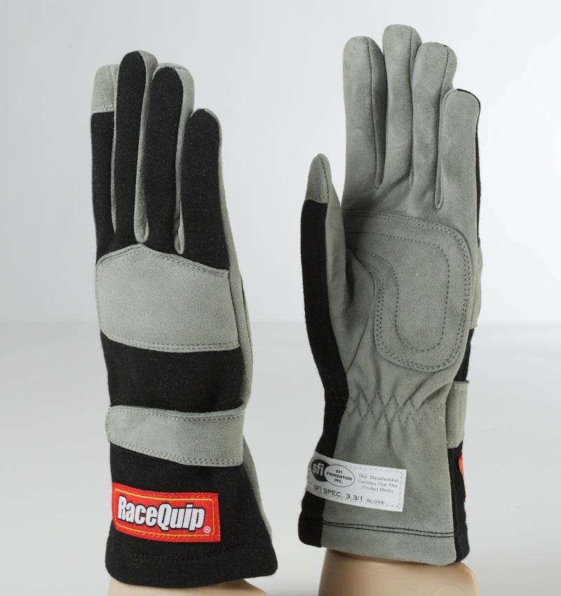 Gloves Single Layer Large Black SFI