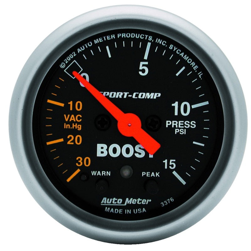 2-1/16in S/C Boost/Vac. Gauge 30in/15psi