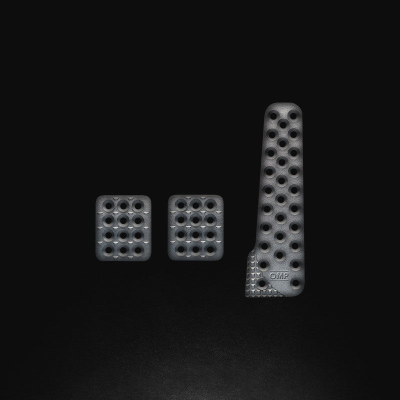 3 Pedal Set Smooth Aluminium