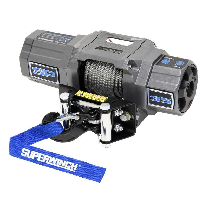 3500lb Winch 40ft Steel Rope Roller Fairlead