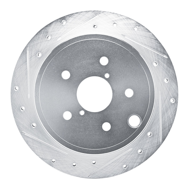 R1 22-25 Subaru WRX Rear Left Drilled & Slotted Silver Brake Rotor