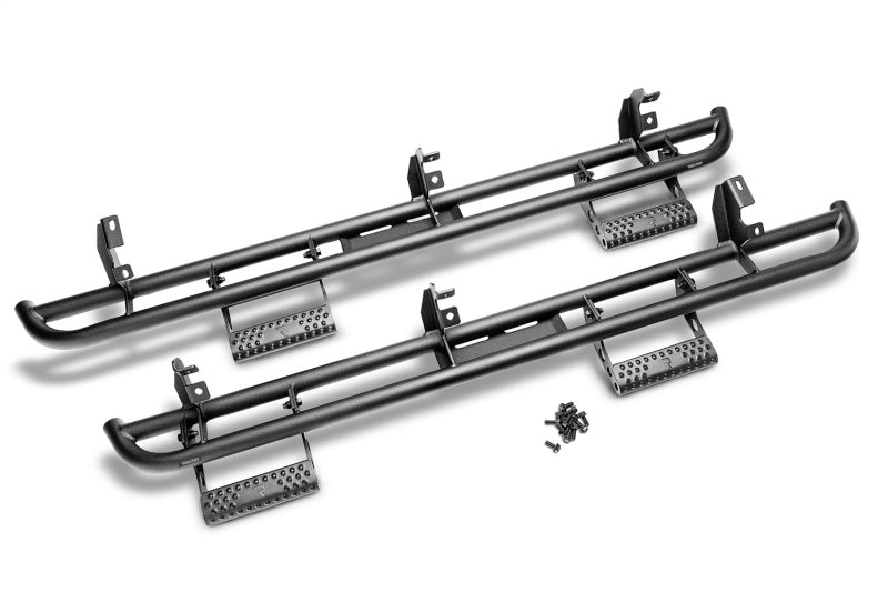 N-Fab RKR Rails 2018 Jeep Wrangler JL 4 Door Dab Length - Gloss Black - 1.75in