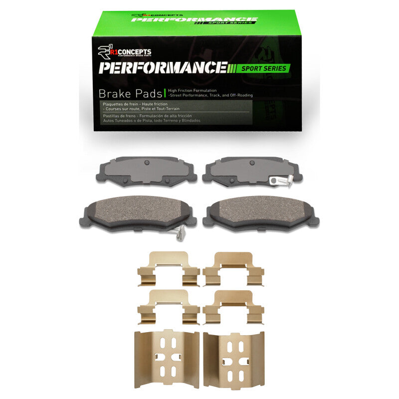 R1 97-13 Chevrolet Corvette Rear Performance Sport Pads & Hardware Kit