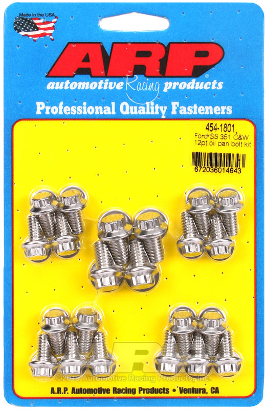 Ford S/S Oil Pan Bolt Kit 12pt.