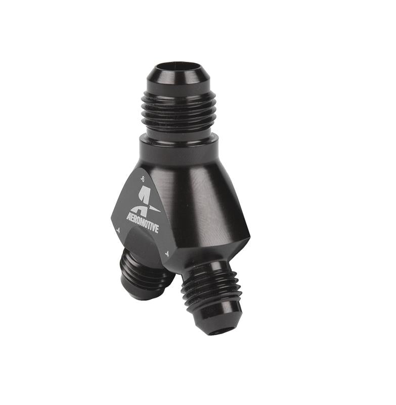 Y-Block Fitting - 6an to 2 x -4an