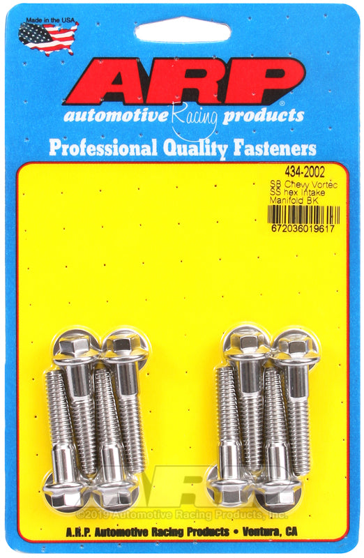 SBC S/S Intake Bolt Kit 6pt.