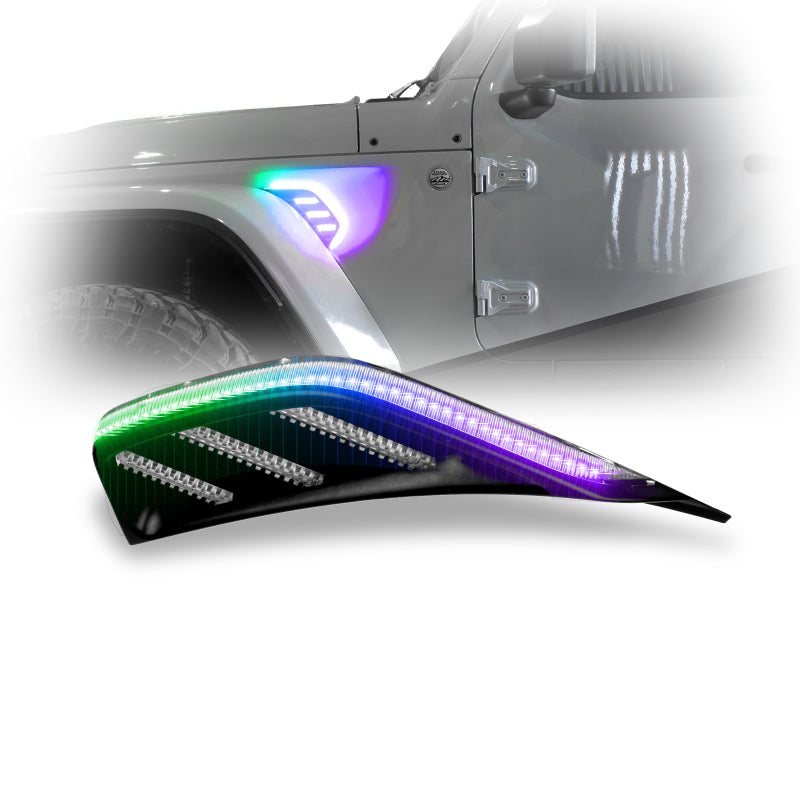 XK Glow XKmax Jeep Air Vent Light RGB+ Amber Turn & Running App Cntl