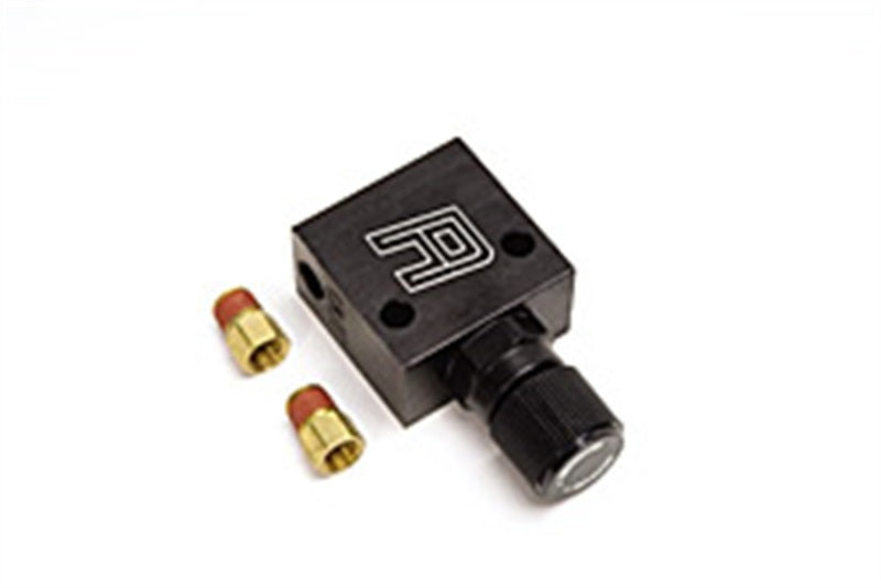Billet Brake Prop Valve 3/8 24 Inv Flare Black