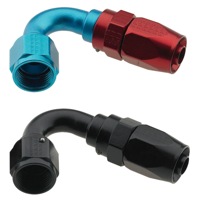 Hose Fitting #4 120 Deg Pro-Flow Black