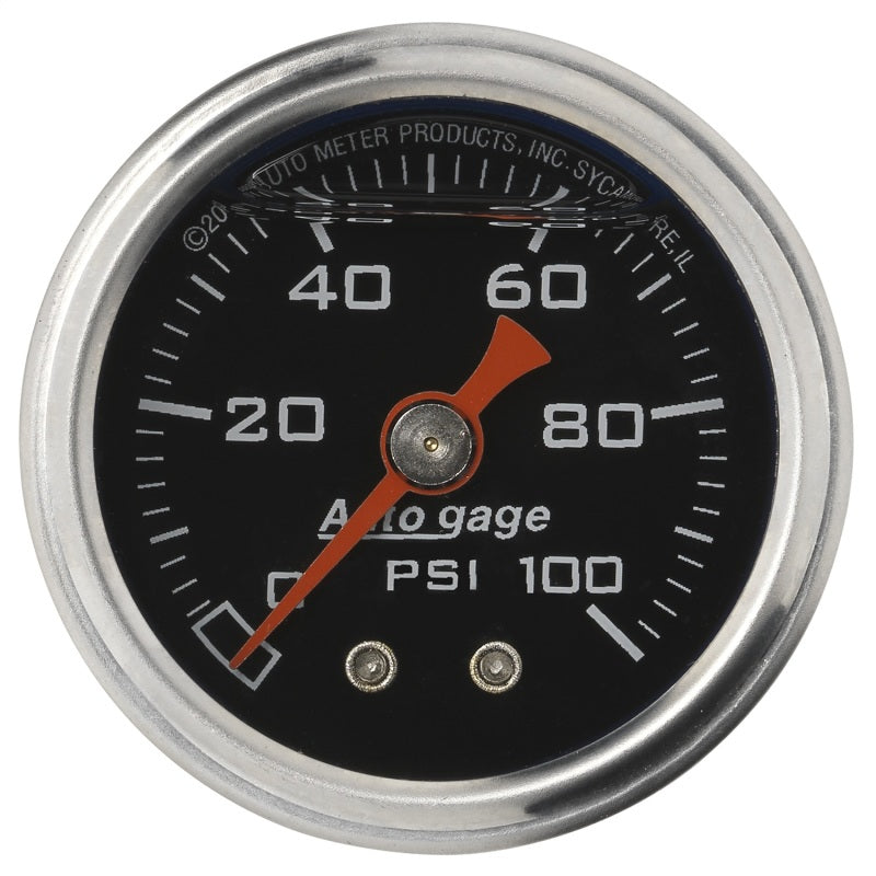 1-1/2in Pressure Gauge - 0-100psi - Black Face