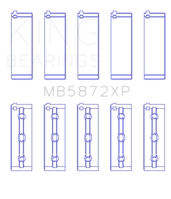 King Engine Bearings BMW S62 Main Bearing Set