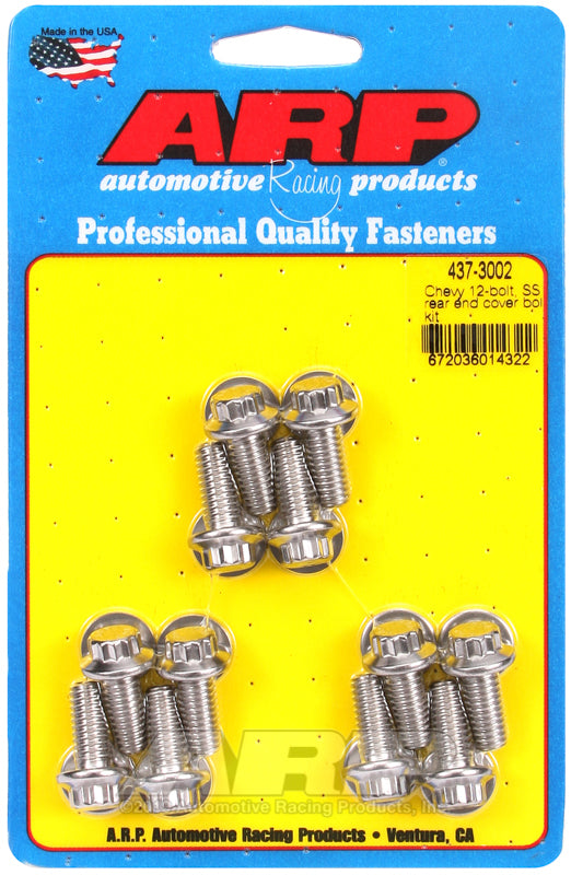 S/S Rear End Cover Bolt Kit - 12-Bolt Chevy