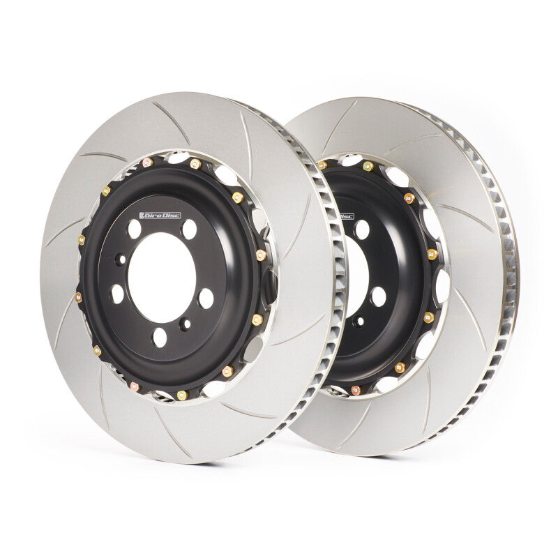 GiroDisc 2020+ BMW M3/M4 (G80/G82/G83 w/Carbon Ceramic Brakes) 2-Piece 380mm Slotted Rear Rotors