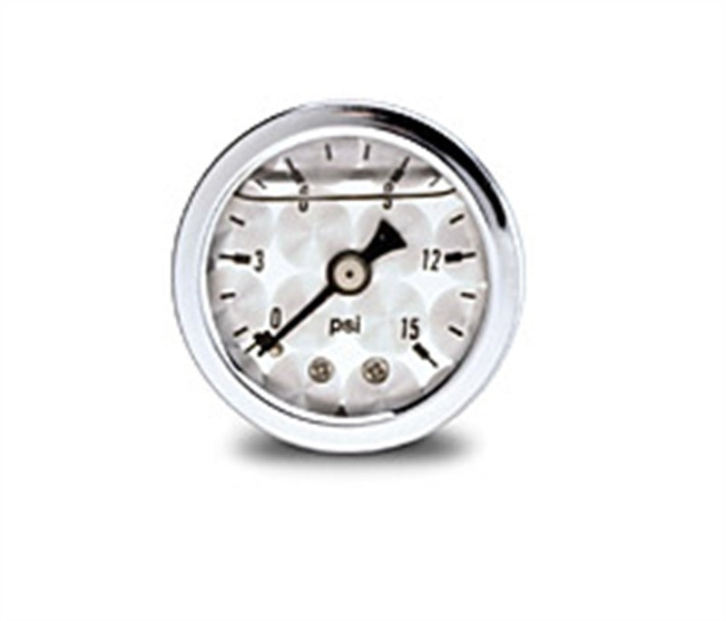 Gauge Fuel Pressure 15 PSI Liquid Filled