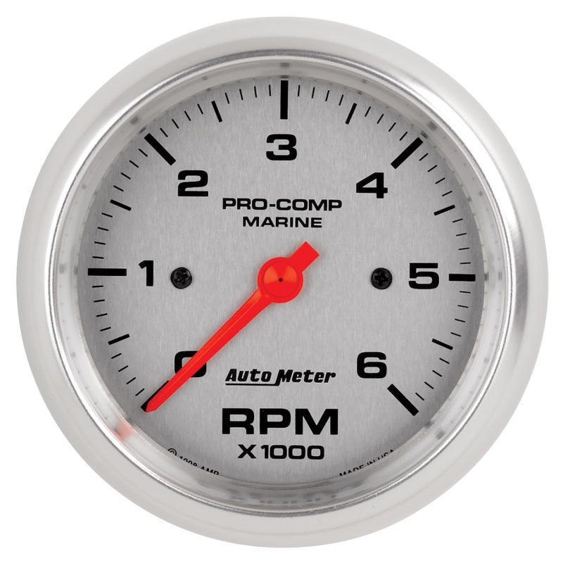 3-3/8 U/L Tachometer 6000 RPM