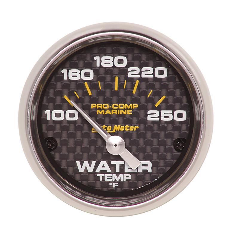 2-1/16 Water Temp Gauge 100-250F C/F Marine