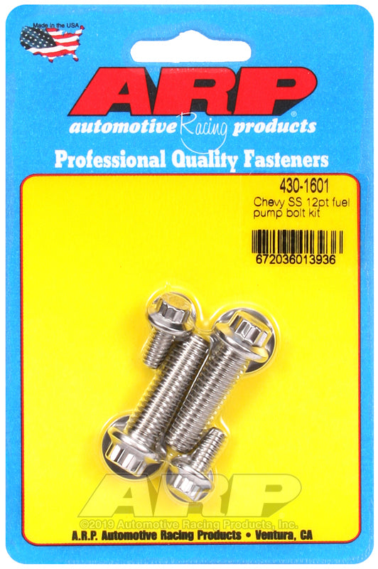 S/S Chevy Fuel Pump Bolt Kit 12pt.