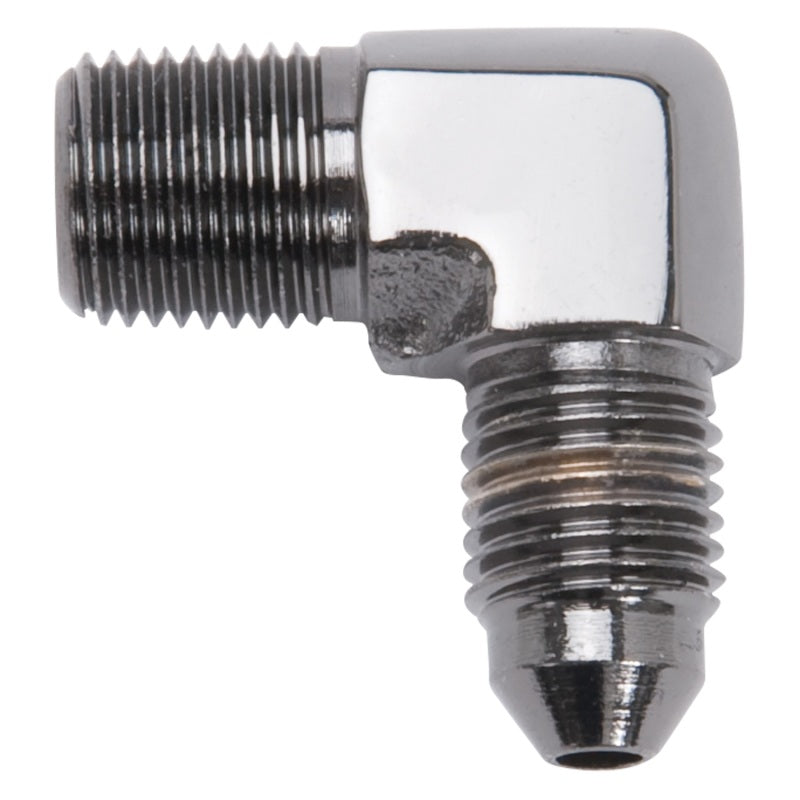 #3 to 1/8 NPT 90 Deg Fitting Black