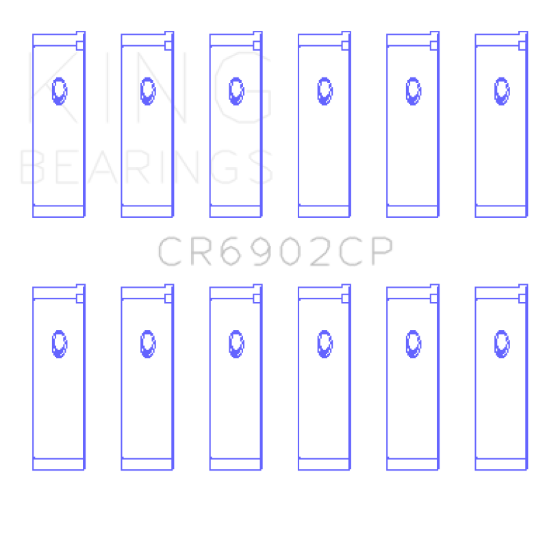 King Engine Bearings Nissan VQ35HR/VQ37HR Connecting Rod Bearing Set - Size +0.25mm