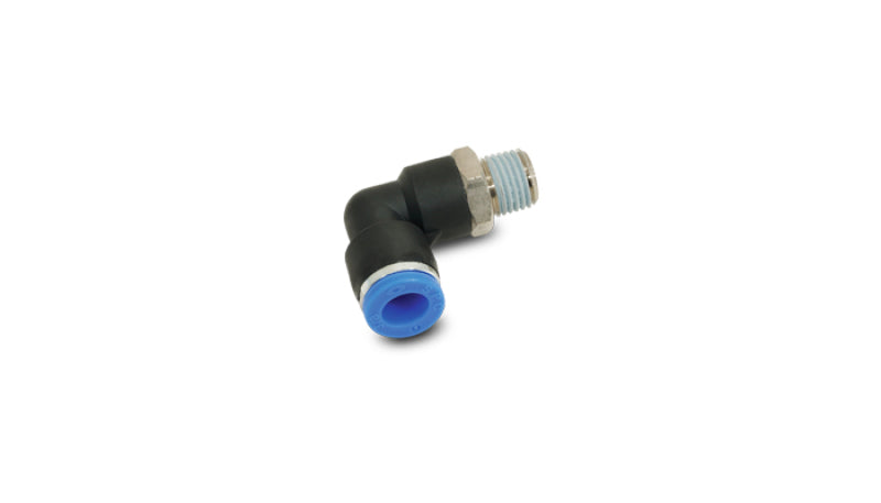 Vibrant Male Elbow Pneumatic Vacuum Fitting (3/8in NPT Thread) - for use with 1/4in (6mm) OD tubing