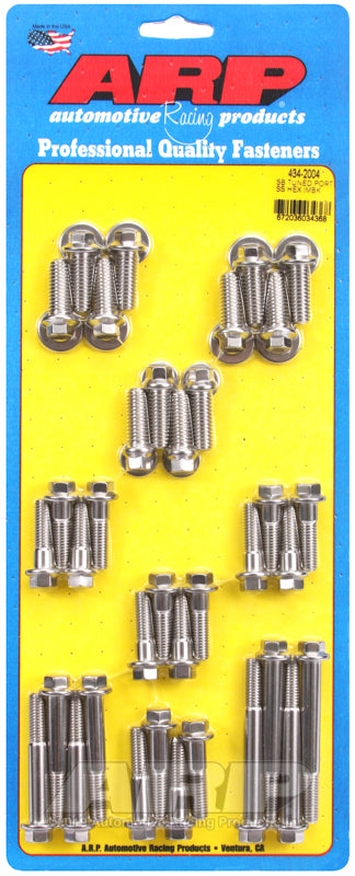 SBC S/S Intake Bolt Kit 6pt.