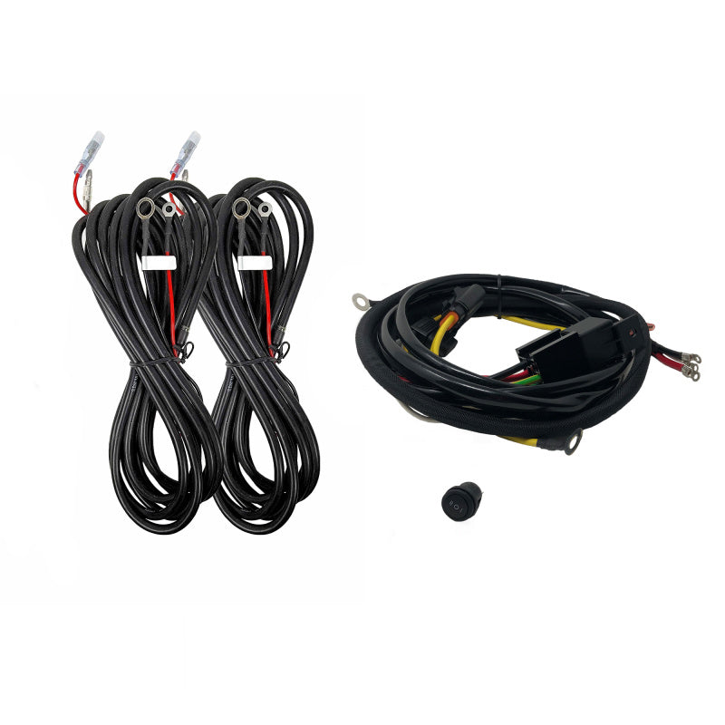 KC HiLiTES Platform One Profile SideCast 4-Light Wiring Kit for 05-23 Toyota Tacoma Double Cab
