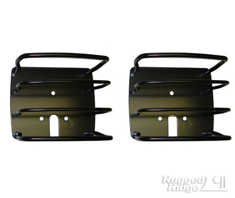 Euro Tail Light Guards Black 76-06 Jeep CJ/Wrag
