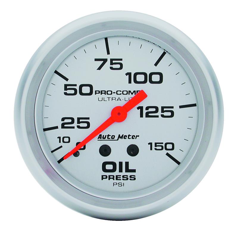 Ultra Lite 2 5/8in  Oil 0-150 PSI Mech.
