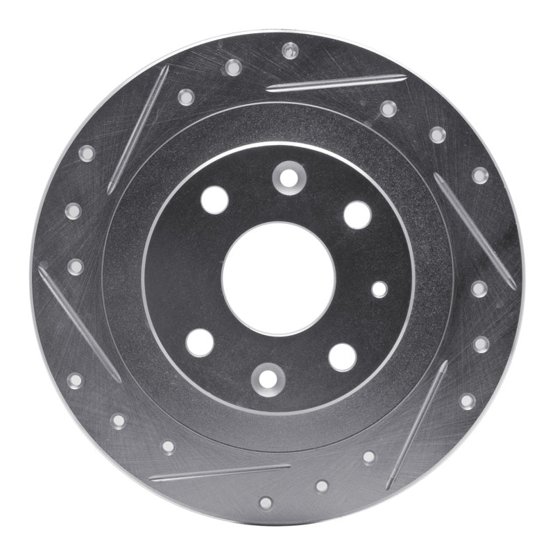 R1 90-03 Ford Escort Rear Left Drilled & Slotted Silver Brake Rotor