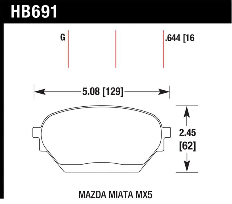 Hawk 06-14 Mazda MX-5 DTC-60 Race Front Brake Pads