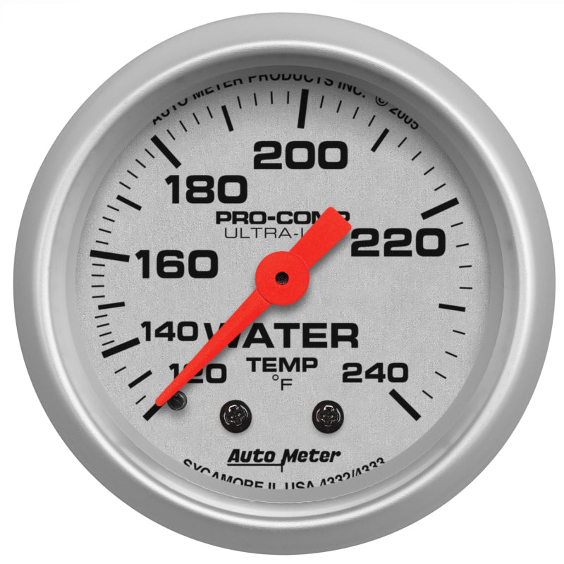 2-1/16in U/L Water Temp Gauge 120-240