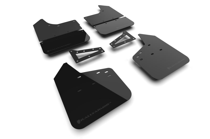 Rally Armor 23-26 Chevy Colorado ZR2 &amp; Z71 Black Mud Flap - Metallic Black Logo