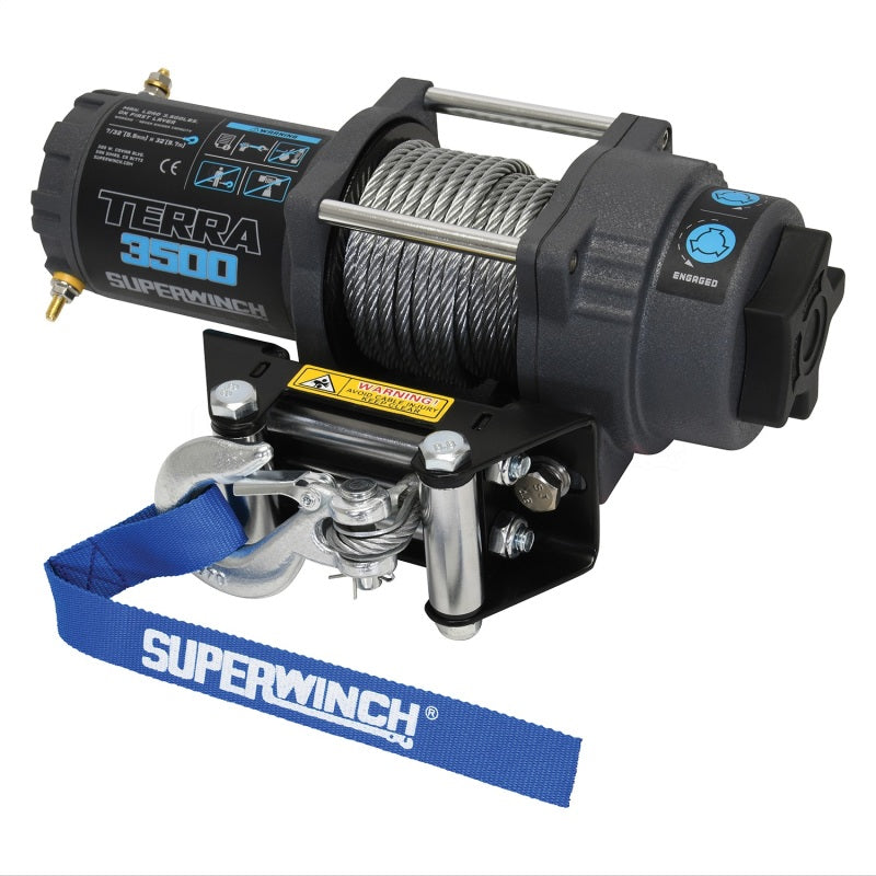 3500 lbs Winch Roller Fairlead 32ft Steel Rope