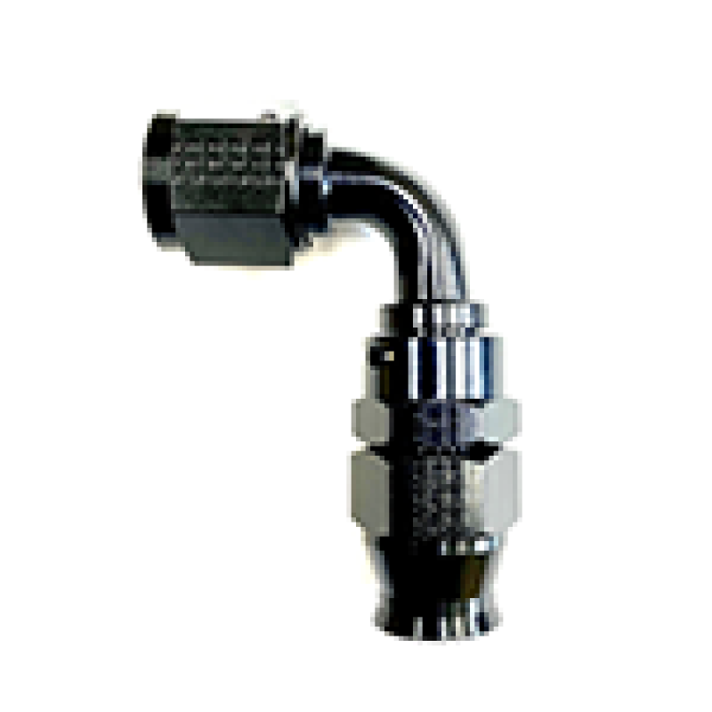 #4 90 Degr Real Street Forged Hose End - Black