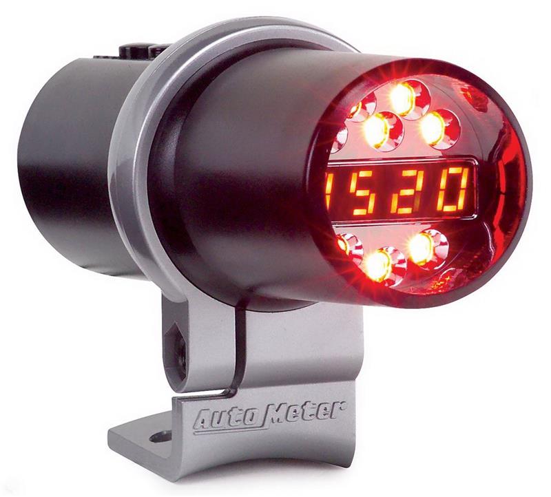 AutoMeter Shift Light Dig W/ Multi-Color Led Blk Pedestal W/ RPM Playback DPSS Level 3