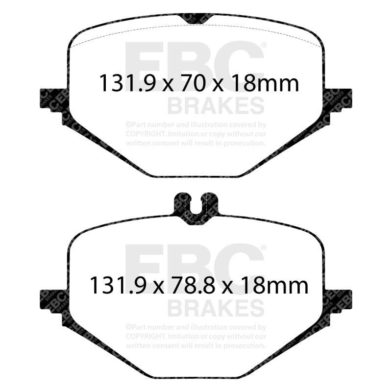 EBC 2018+ Mercedes-Benz G63 AMG (BM463) 4.0TT Yellowstuff Rear Brake Pads