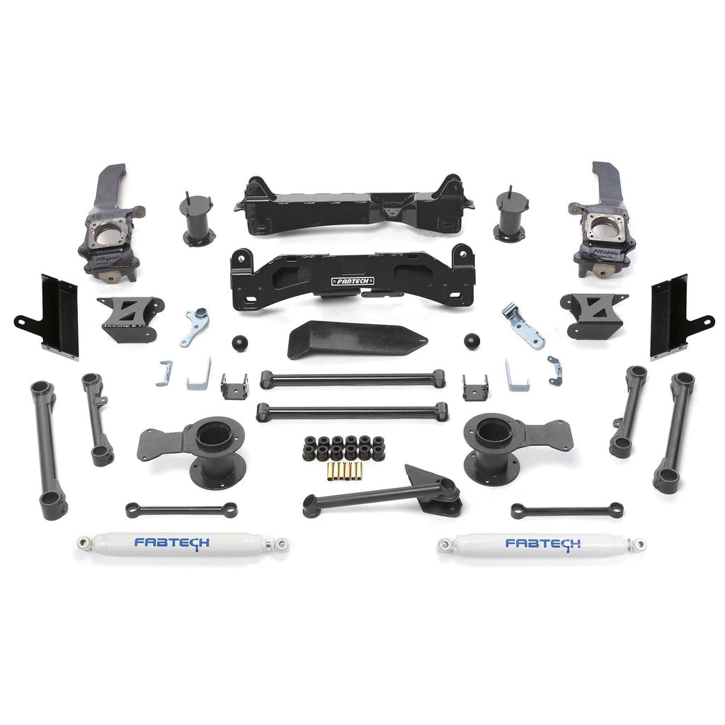 Fabtech 6" BASIC SYS W/PERF SHKS 2010-15 TOYOTA 4RUNNER 4WD