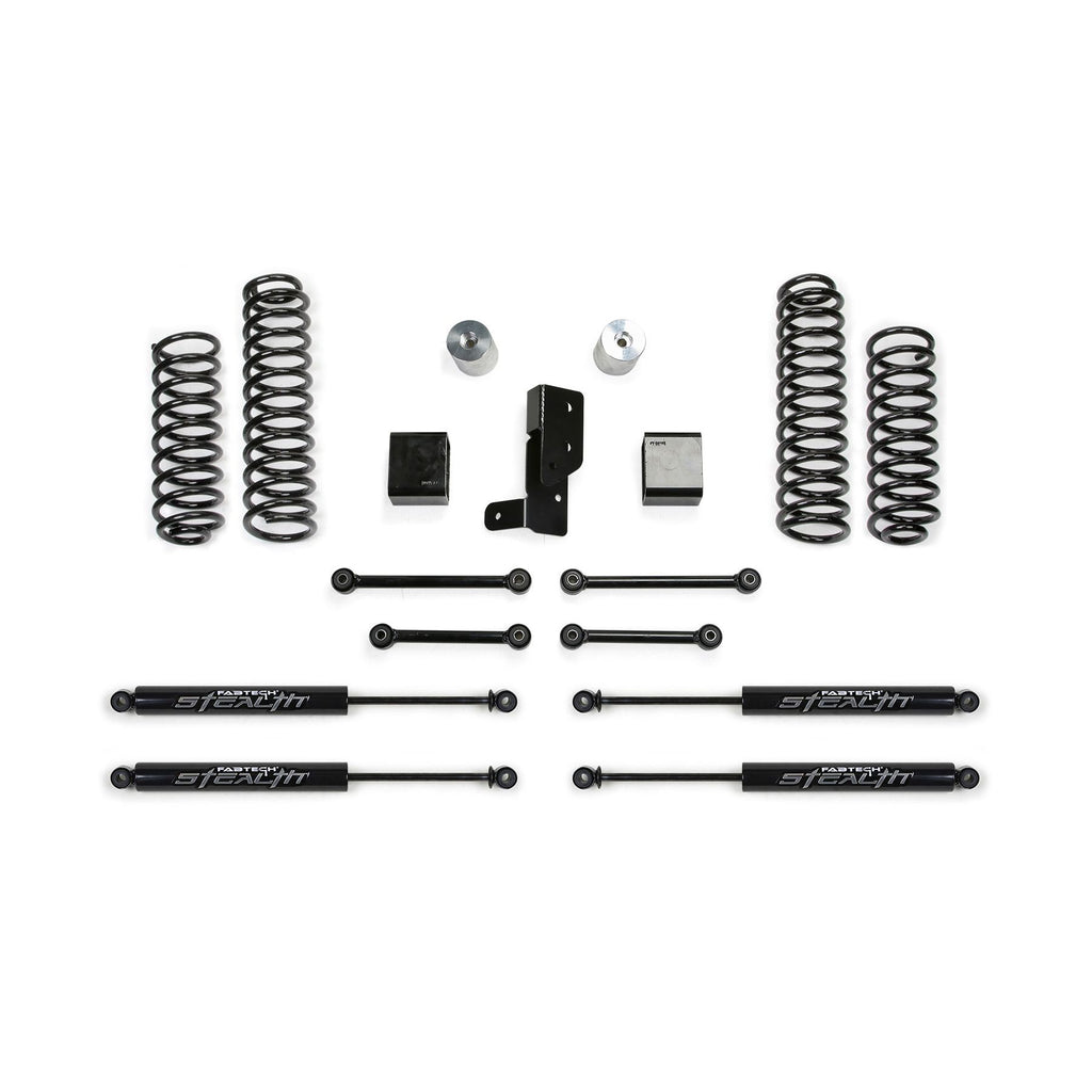 Fabtech 3" SPORT SYSTEM W/ STEALTH 2018-22 JEEP JL 4-DOOR 4WD