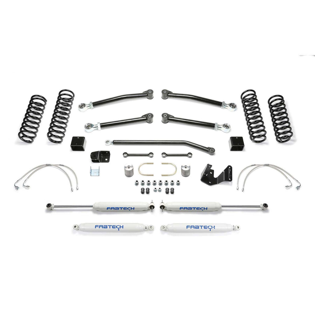 Fabtech 3" TRAIL II W/ PERF SHOCKS 2007-18 JEEP JK 4-DOOR