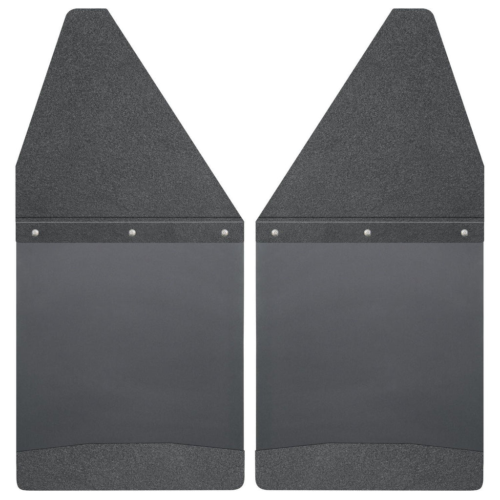 Kick Back Mud Flaps 12" Wide - Black Top and Black Weight