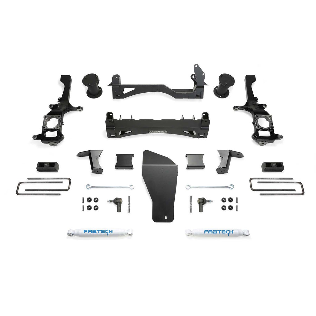 Fabtech 6" BASIC SYS W/PERF SHKS 2016-18 NISSAN TITAN XD 4WD