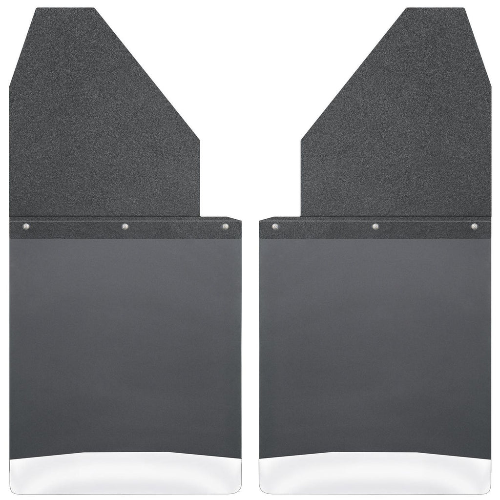 Kick Back Mud Flaps 14" Wide - Black Top and Stainless Steel Weight