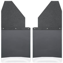 Load image into Gallery viewer, Kick Back Mud Flaps 14&quot; Wide - Black Top and Stainless Steel Weight