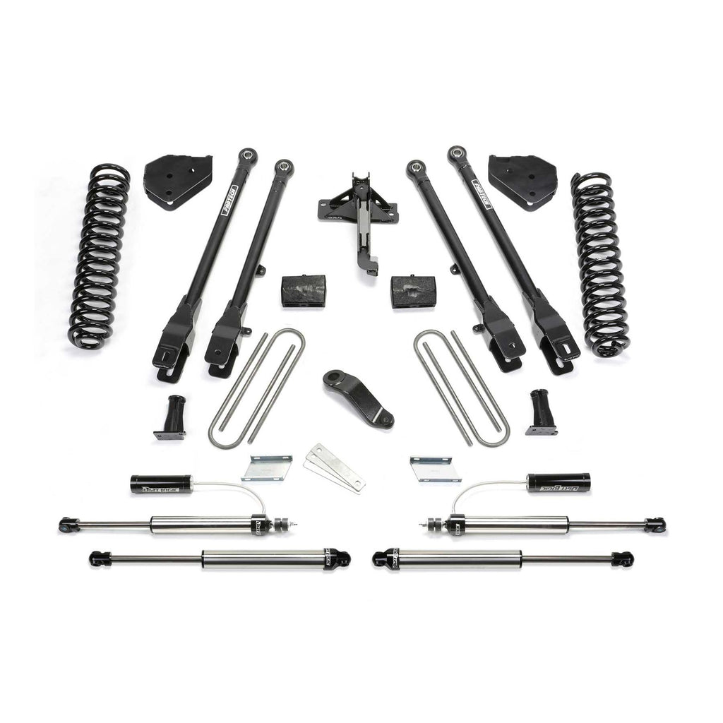 Fabtech 4" 4LINK SYS W/COILS & 2.25 DL RESI FRT AND DL RR SHKS 17-21 FORD F250/350 4WD D