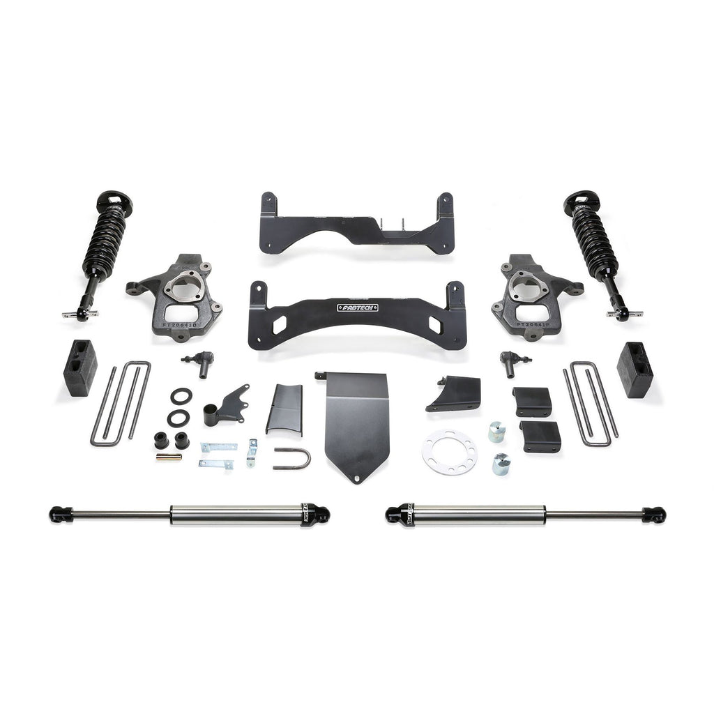 Fabtech 6" PERF SYS G2 W/DL 2.5 & 2.25 14-18 GM C/K1500 P/U W/ OE ALM OR STMP STL UCA