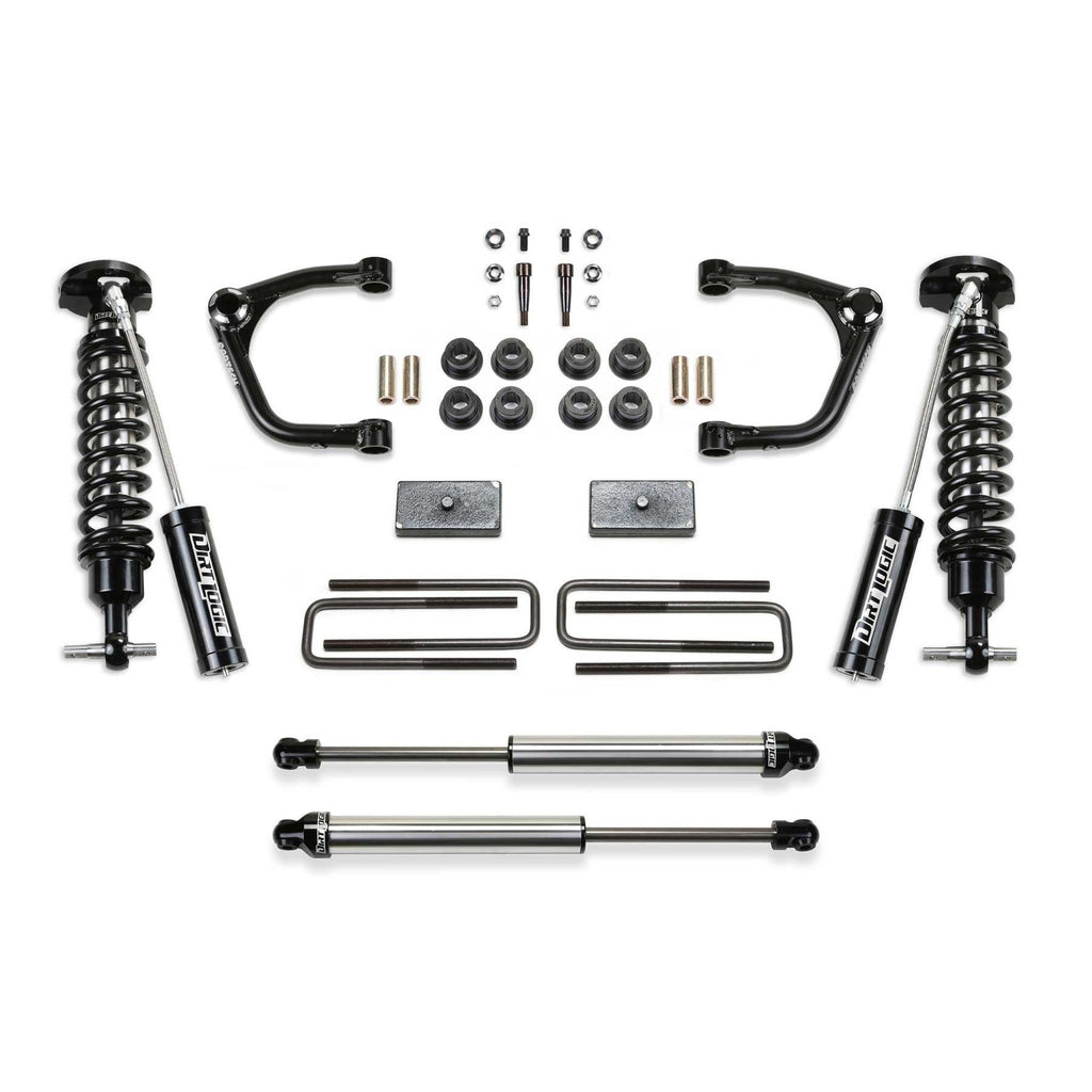 Fabtech 3" UNIBALL UCA SYS W/ DL 2.5 RESI & 2.25 2019-21 GM C/K1500 P/U DIESEL