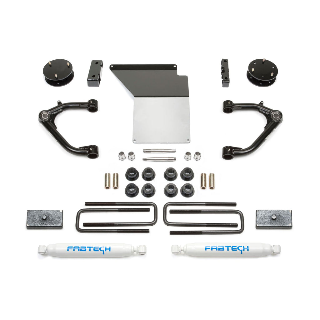Fabtech 3" UNIBALL UCA SYS W/PERF SH 14-18 GM C/K1500 P/U W/ OE ALM OR STMP STL UCA